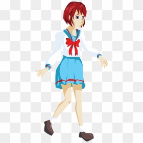 Anime School Girl Clipart - Transparent Anime School Girl, HD Png Download - leg piece png