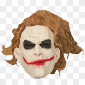 Maskeradmask Joker Med Hår - Mask, HD Png Download - joker mask png