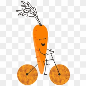 Carrot Clipart Vegetable Individual - Carrot On A Bicycle, HD Png Download - carrot vegetable png