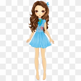 Beautiful Fashion Girl With White Banner, HD Png Download - fashion girl clipart png