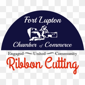 Final Fort Lupton Ribbon Cutting Logo-01 - Label, HD Png Download - wedding ribbon png