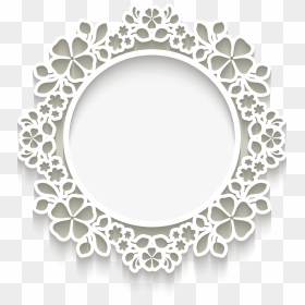 White Circle Frame Png, Transparent Png - 3d frame png