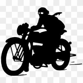 Motorcycle Vector Graphics Clip Art Silhouette Classic - Vintage Motorcycle Silhouette, HD Png Download - racing motorbike png