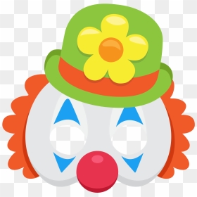 Transparent Scary Clown Clipart - Clown Mask Clipart, HD Png Download - joker mask png