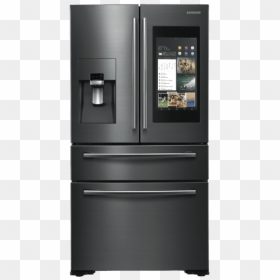 Transparent Fridge Hub Family Samsung - Refrigerator, HD Png Download - samsung refrigerator png