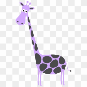 Giraffe Sympa In Lavender & Gray - Transparent Background Giraffe Clipart, HD Png Download - smile quotes png