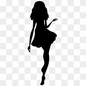 Silhouette Fashion Woman Sticker Drawing - Transparent Fashion Model Silhouette, HD Png Download - fashion girl clipart png