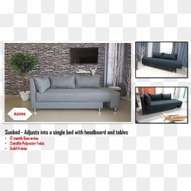 Single Sofa Bed - Sofa Bed, HD Png Download - single sofa png