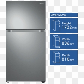 New Samsung Sr624lstc 628l Top Mount Refrigerator - Haier 514l French Door Refrigerator, HD Png Download - samsung refrigerator png