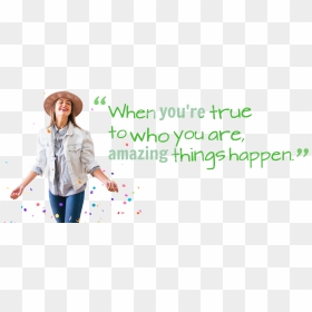 Amazing Quotes Transparent Images - Girl, HD Png Download - smile quotes png