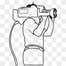 Cameraman - Drawing Of Camera Man, HD Png Download - photographer vector png