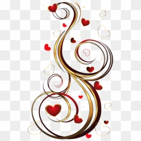 Download Transparent Red And Gold Hearts Ornament Png - Transparent Background Gold Hearts, Png Download - gold ornaments images png