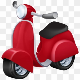 Red Vespa Png Clip Art, Transparent Png - scooter clipart png