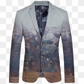 Blazer For Men Png Pic - Mens Blazer With Painting, Transparent Png - blazer for men png