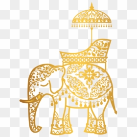Free Png Download Gold Indian Elephant Clipart Png - Wedding Indian Elephant Clipart, Transparent Png - wedding clipart png free download