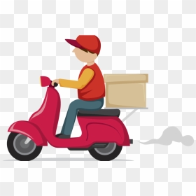 Scooter Clipart Delivery Scooter, HD Png Download - scooter clipart png