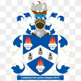 Petit Achievement - Family Crest The Coat Of Arms Of William Penn, HD Png Download - indian marriage mandap clipart png