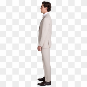 Tan Notch Lapel Suit - Men Suit Side View, HD Png Download - blazer for men png