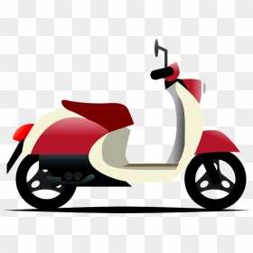 Motor Scooter Clipart - Motorcycle, HD Png Download - scooter clipart png