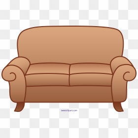 Sofa Beige Clipart - Transparent Background Couch Clipart, HD Png Download - single sofa png