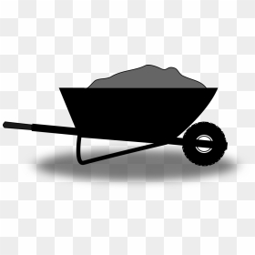 Monochrome Photography,vehicle,cart - Clip Art Wheelbarrow, HD Png Download - cart png images
