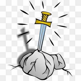 Sword In Stone Clip Art, HD Png Download - stone clipart png