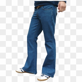 Jeans For Men Png Images Download - Bell Bottom Jeans Man, Transparent Png - jeans for men png