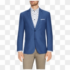 Roden Linen Blend Blazer - Pants To Wear With Royal Blue, HD Png Download - blazer for men png