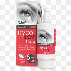 Scope Hycosan Extra Pack And Comod Bottle - Hycosan Eye Drops, HD Png Download - red eye lens png