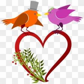 Birds Couple Clipart - Wedding Birds, HD Png Download - couple clipart png
