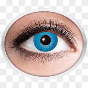Blue Contact Lenses - Black Eye Lens Png, Transparent Png - blue eye lens png