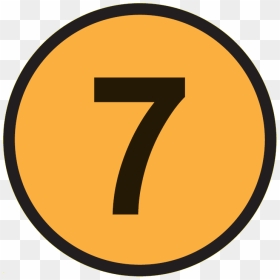 Vet 7 - Number 7 In Circle, HD Png Download - orange png images