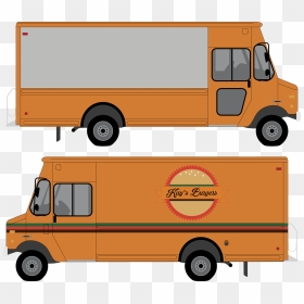 Kay"s Burgers Truck & Packing Mock-ups - Food Truck Png To Design, Transparent Png - ups truck png