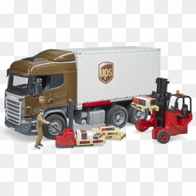 Buy Car Bruder Scania Rseries Ups Logistcs Truck With - Bruder Toys, HD Png Download - ups truck png