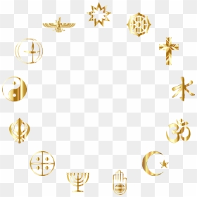 Border Design On All Religion, HD Png Download - sikh symbol png