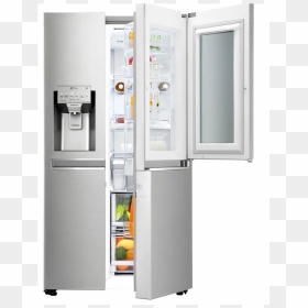 Veyron 4 Refrigerator, HD Png Download - lg fridge png