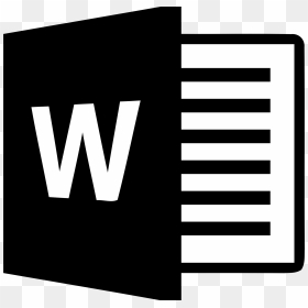 Microsoft Word 2013 Logo Black And White - Microsoft Word, HD Png Download - word logo png