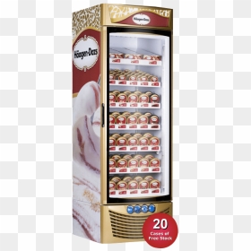 Haggen Dazs Upright Freezer Deals Free Ice Cream Direct - Haagen Daz Ice Cream Freezer, HD Png Download - fridge top view png