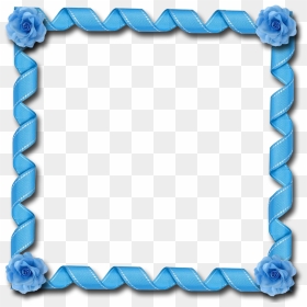 Picture Frame Ribbon - Ribbon Frame Background Png, Transparent Png - light blue background png