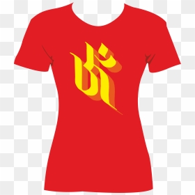 Om 1 -w - Active Shirt, HD Png Download - red om png