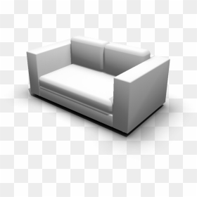 Studio Couch, HD Png Download - white sofa png