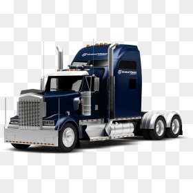 Uvl Model Truck Mock-up Front View Blue - Trailer Truck, HD Png Download - ups truck png