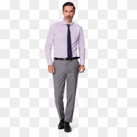 Lavender No-iron Cotton Wide Cutaway Dress Shirt - Formal Wear, HD Png Download - dress shirt png
