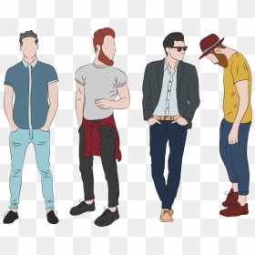 Fashion Men Illustration Design Clothing Formal Clipart - Signs Hes A Fuck Boy, HD Png Download - jeans for men png