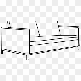 Studio Couch, HD Png Download - white sofa png