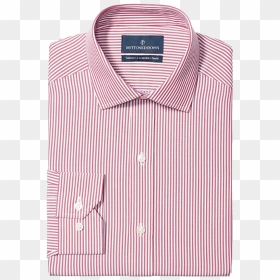 Tailored Fit White Stripe Pink Shirt By Buttoned Down - Active Shirt, HD Png Download - dress shirt png
