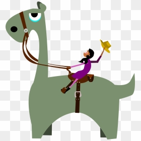 Dinosaur Rider Clip Arts - Dinosaur With Girl Cartoon, HD Png Download - rider png