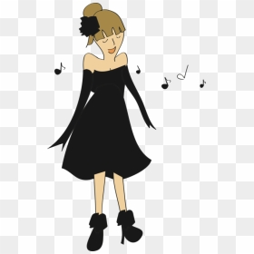 Shoulder,standing,art - 女性 歌手 イラスト, HD Png Download - singer vector png