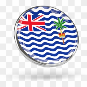 Round Icon With Metal Frame - Flag Of The British Indian Ocean Territory, HD Png Download - indian flag circle png