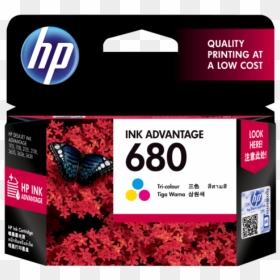 F6v26aa-1 T1551333677 - Hp 680 Ink Cartridge Black, HD Png Download - tri color png